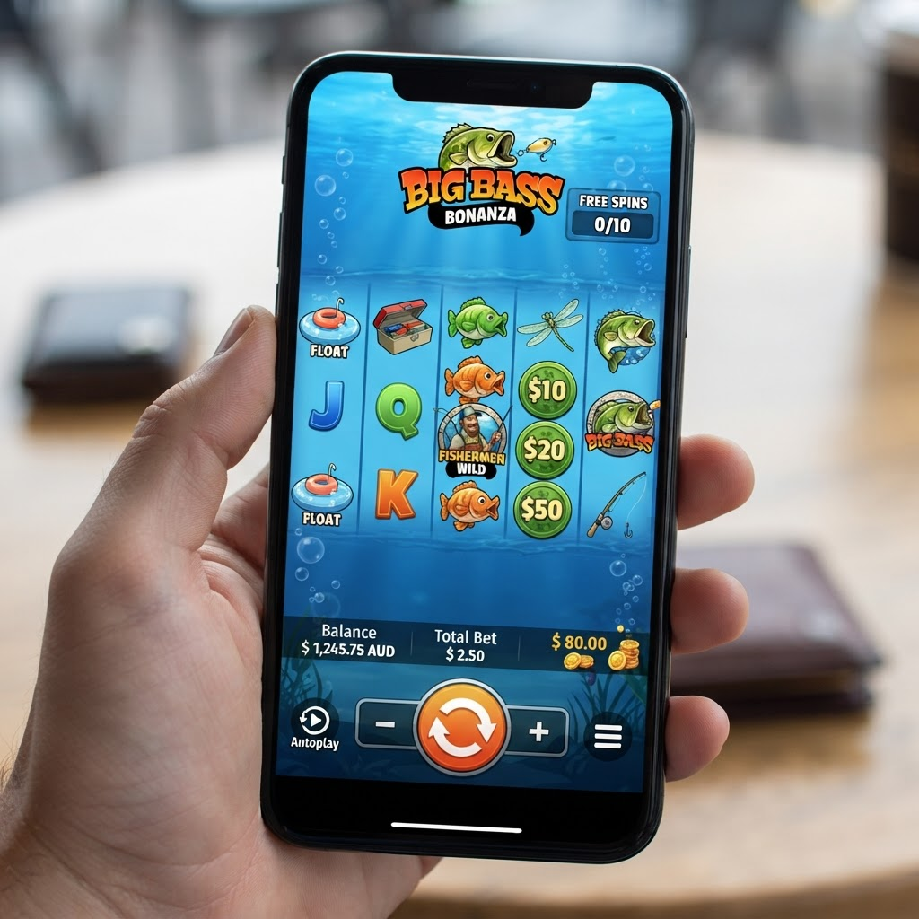 Big Bass Bonanza mobile game screenshot